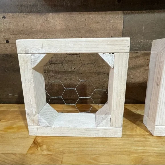 Set of 2 Rustic Farmhouse Shelves - Picture 2 of 4